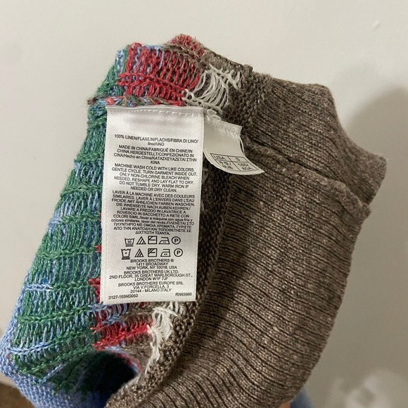 Brooks Brothers Womens 100% Linen Italian Yarn Radish Sweater NWT Small Crewneck - Picture 4 of 4